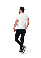 Men's V-Neck Multi-color T-shirt - Back View - Premium cotton Quality Tshirt